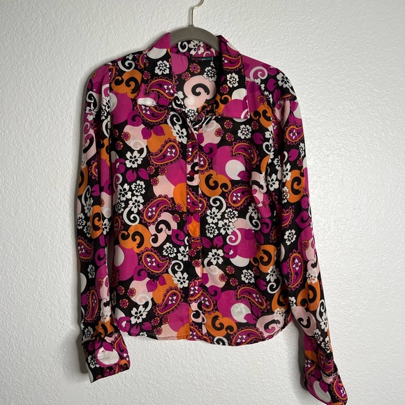 Vintage Y2K MaryKate and Ashley Pasiley Button Up Top - Picture 1 of 8